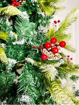 Christmas Tree With Pine Cones And Berries  საახალწლო ნაძვის ხე შერეული წიწვებით გირჩით და კენკრით 240 სმ (OT2004), 10 image