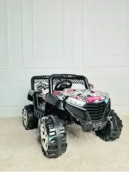 Kids Jeep White -ელექტრო მანქანა ტყავის სავარძლით, 3 image
