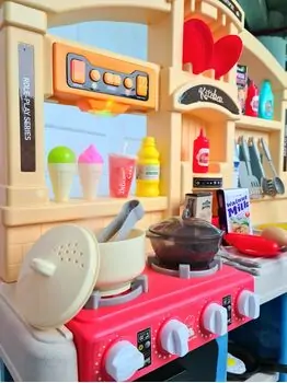 Spraying Kitchen Talented chef 922-132 საბავშვო სამზარეულო ფუნქციური გაზქურით, ონკანით და გამწოვით, 14 image