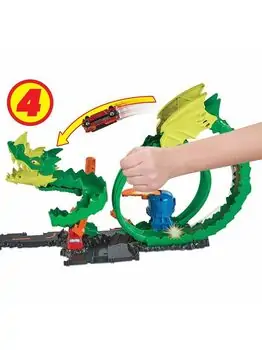 Hot Wheels Dragon Fight Track Green MTL-HDP03 სათამაშო ტრეკი, 6 image