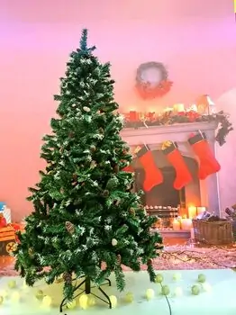 Christmas Tree With Pine Cones And Snow-Covered Branches საახალწლო ნაძვის ხე გირჩით და დათოვლილი ბოლოებით 210 სმ (OT011), 7 image