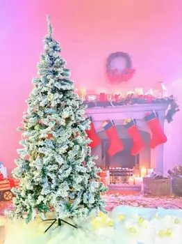 Snow-Covered Christmas Tree დათოვლილი საახალწლო ნაძვის ხე 210 სმ (OT007)