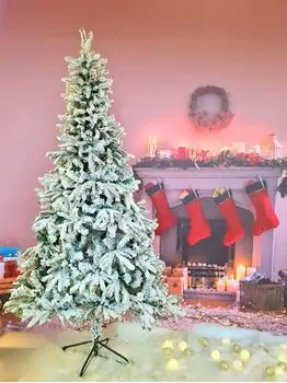 Snow-Covered Christmas Tree დათოვლილი საახალწლო ნაძვის ხე 210 სმ (OT651), 11 image