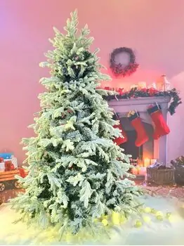 Snow-Covered Christmas Tree With Canadian and Scandinavian Branches დათოვლილი საახალწლო ნაძვის ხე კანადური და სკანდინავიური წიწვებით 210 სმ (OT2015)