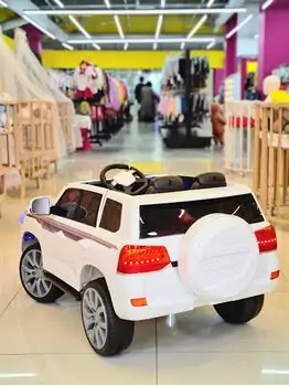Toyota Land Cruiser For Kids White - საბავშვო ელექტრო მანქანა, 2 image