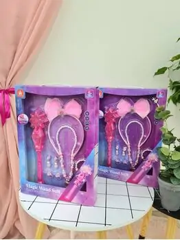 Magic Wand Set With Lights & Music Pink W8883-A ჯადოსნური ჯოხის ნაკრები