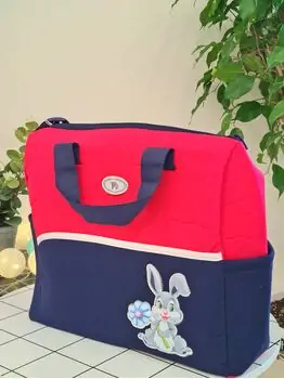 Missi Baby Mama Bag Lovely Bunny Red დედის ჩანთა