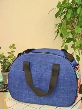 Missi Baby Mama Bag 1600 Blue Knitted Print დედის ჩანთა, 2 image