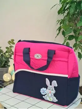 Missi Baby Mama Bag Lovely Bunny Pink დედის ჩანთა