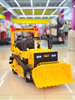Excavator Yellow - ელექტრო ტრაქტორი კაუჩუკის საბურავებით