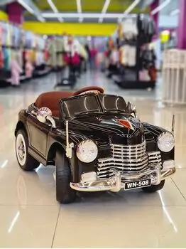 Classic Car For Kids Black - საბავშვო ელექტრო მანქანა