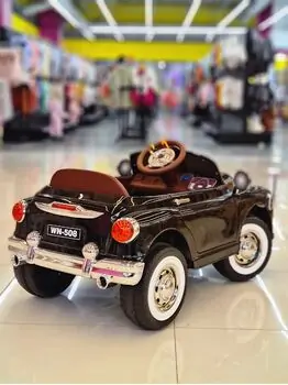 Classic Car For Kids Black - საბავშვო ელექტრო მანქანა, 2 image