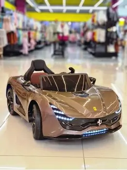 Ferrari Electric Car Painting Shamp - ელექტრო მანქანა ტყავის სავარძლით