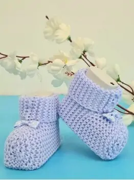 Baby Knitted Socks 4022 BABYMY საბავშვო წინდები BLUE, 2 image