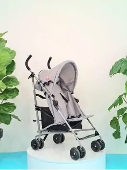 Baby Stroller Wonderful Grey მსუბუქი სასეირნო ეტლი, 4 image