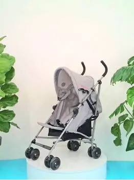 Baby Stroller Wonderful Grey მსუბუქი სასეირნო ეტლი, 7 image
