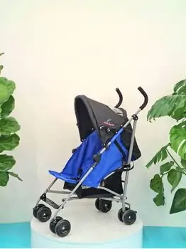 Baby Stroller Wonderful Blue მსუბუქი სასეირნო ეტლი, 6 image