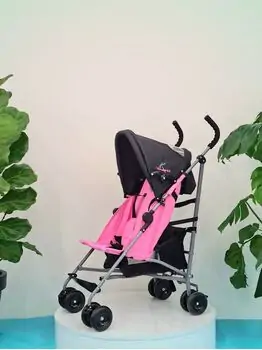 Baby Stroller Wonderful Pink მსუბუქი სასეირნო ეტლი, 5 image