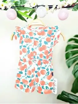 Peach Colorful Romper საბავშვო რომპერი