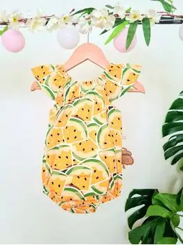 Tropical Fruits Bodysuit 15-6003 Maibella ჩვილის საზაფხულო კომბინიზონი