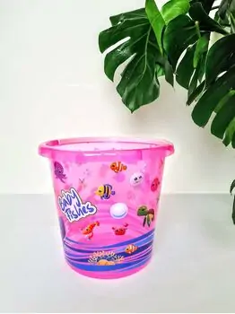 Bebekevi 1215 P Patterned Transparent Bucket აბაზანის საბავშვო სათლი