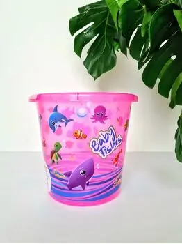 Bebekevi 1215 P Patterned Transparent Bucket აბაზანის საბავშვო სათლი, 4 image