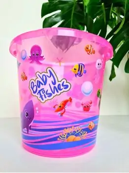 Bebekevi 1215 P Patterned Transparent Bucket აბაზანის საბავშვო სათლი, 2 image