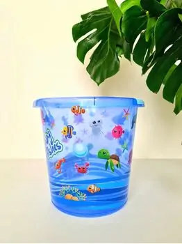 Bebekevi 1215 M Patterned Transparent Bucket აბაზანის საბავშვო სათლი