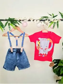 Short and Shirt Set  Little Elephant საბავშვო კომბინიზონი