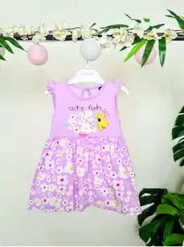 Cute Fish საბავშვო კაბა 16552  Miniworld Purple