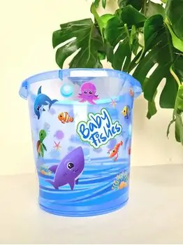 Bebekevi 1215 M Patterned Transparent Bucket აბაზანის საბავშვო სათლი, 3 image