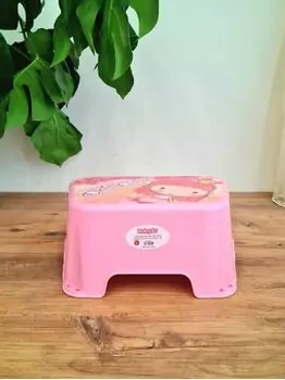 One Step Stool Light Pink საბავშვო საფეხური აბაზანისთვის, 3 image