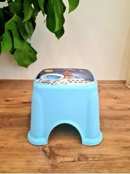 Mini Child Stool Blue 1217 საბავშვო საფეხური აბაზანისთვის, 2 image