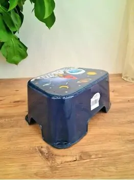 One Step Stool Dark Blue საბავშვო საფეხური აბაზანისთვის, 3 image
