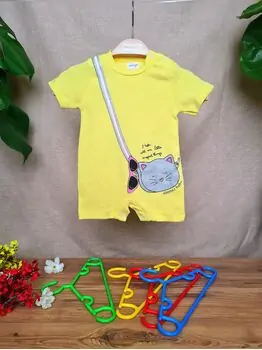Bobix Romper Little Kitten Yellow ჩვილის რომპერი