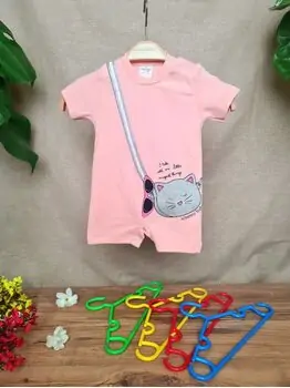 Bobix Romper Little Kitten Light Pink ჩვილის რომპერი