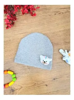 Bobix Baby Hats Little Animals Grey ახალშობილის ქუდი, 2 image