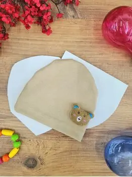 Bobix Baby Hats Little Bear Beige  ახალშობილის ქუდი