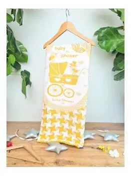Bobix Baby Blanket Little Birds Yellow ახალშობილის პლედი