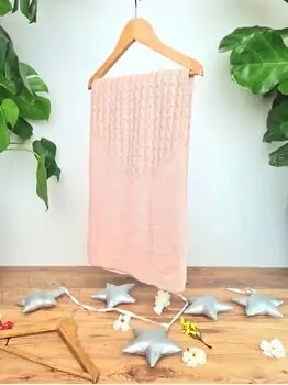 Bobix Knitted Baby Blanket Pink 11079 ჩვილის პლედი