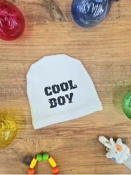 Bobix Baby Hats Cool Boy White ახალშობილის ქუდი