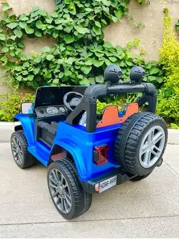 Electric Car Blue - ელექტრო მანქანა კაუჩუკის საბურავებით, 3 image