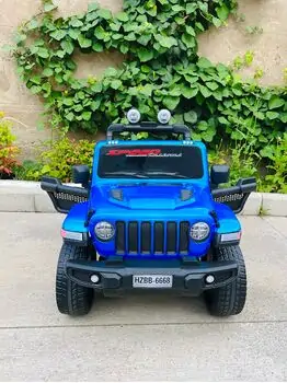 Electric Car Blue - ელექტრო მანქანა კაუჩუკის საბურავებით, 2 image