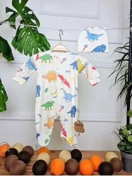 Little Dinosaurs White Romper - საბავშვო რომპერი