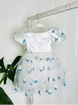 Baby Princess Butterfly Dress White - საბავშვო კაბა