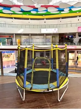 METAL &PLASTIC TRAMPOLINE 140cm Blue - ბატუტი