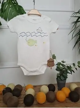 Fish In The Sea Bodysuit ჩვილის ბოდე