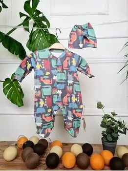 Dinosaur World Romper Blue - საბავშვო რომპერი