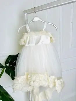 Baby Princess Dress White Rose - საბავშვო კაბა