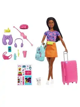 Barbie Brooklyn Travel Doll And Accessories  HGX55 - ბარბის თოჯინა, 2 image